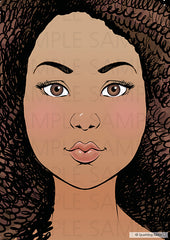 Sparkling Faces Practice Board A4 - Tina