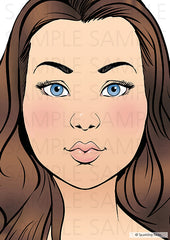 Sparkling Faces Practice Board A4 - Marie