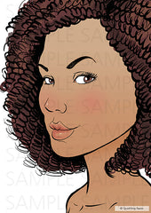 Sparkling Faces Practice Board A4 - Lisa