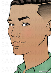 Sparkling Faces Practice Board A4 -Jim Right handed