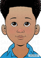 Sparkling Faces Practice Board A4 - Kevin