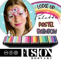 Fusion Face Painting Palette – Lodie Up Cute Pastel Rainbow Palette