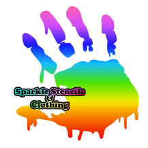 Blood Hand Glitter Tattoo