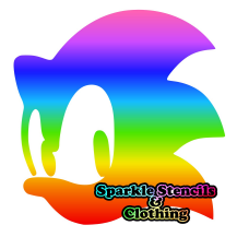 Blue Hedgehog Head Glitter tattoos (set of 5)