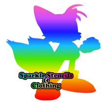 Blue Hedgehog Tails Glitter tattoos (set of 5)
