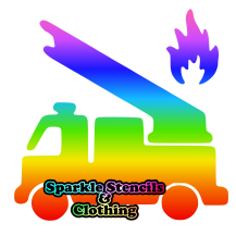 Fire Truck Glitter Tattoo