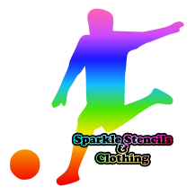 Football Player Glitter Tattoo