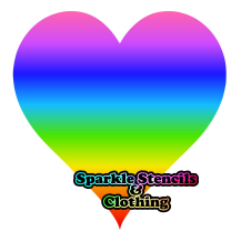 Solid Heart Long Glitter Tattoo