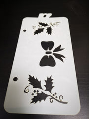Bow & Holly Stencil