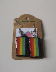 Rainbow One Stroke Earrings