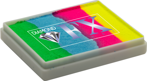 Neon Green , blue, pink and yellow