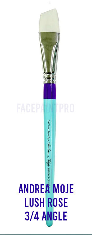 Art Factory 3/4" inch Angle Brush By Andrea Moje Pro Collection - LUSH ROSE
