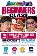 Beginners Face Painting class- Monday 9th November 2026