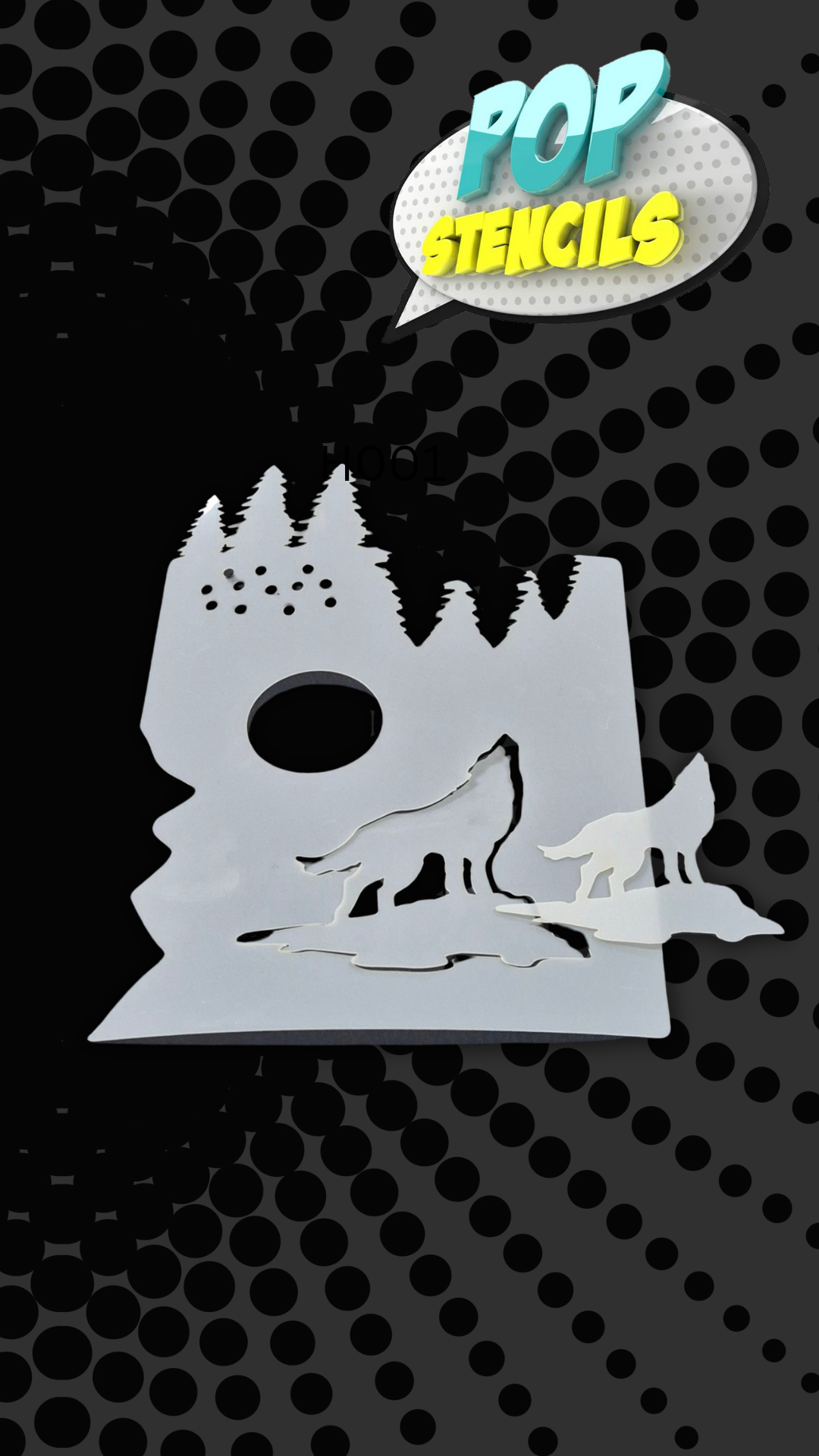 Wolf Airbrush Stencil
