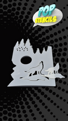 Wolf Airbrush Stencil
