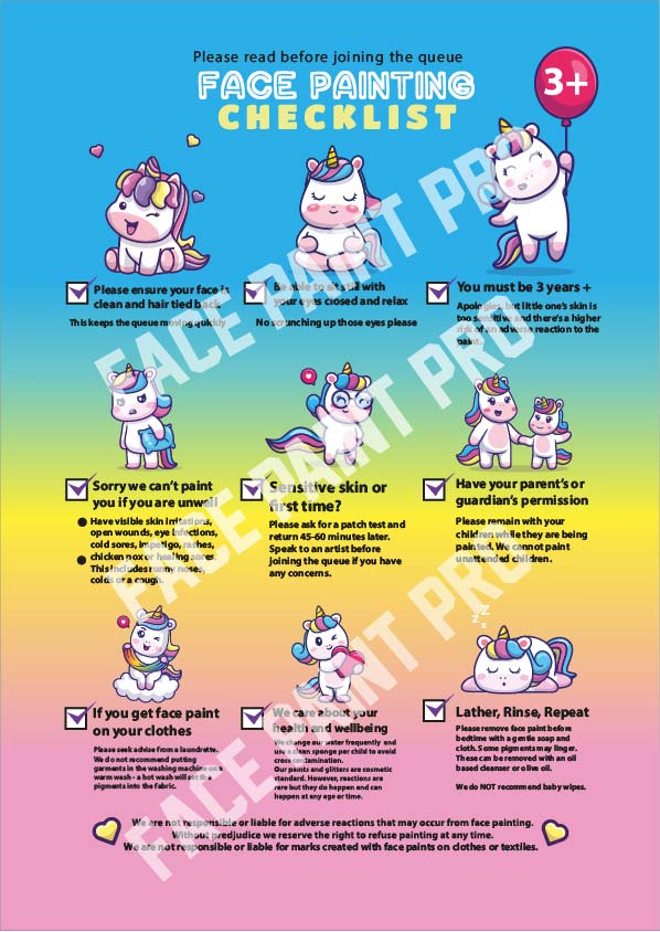 Face Painting Checklist Download