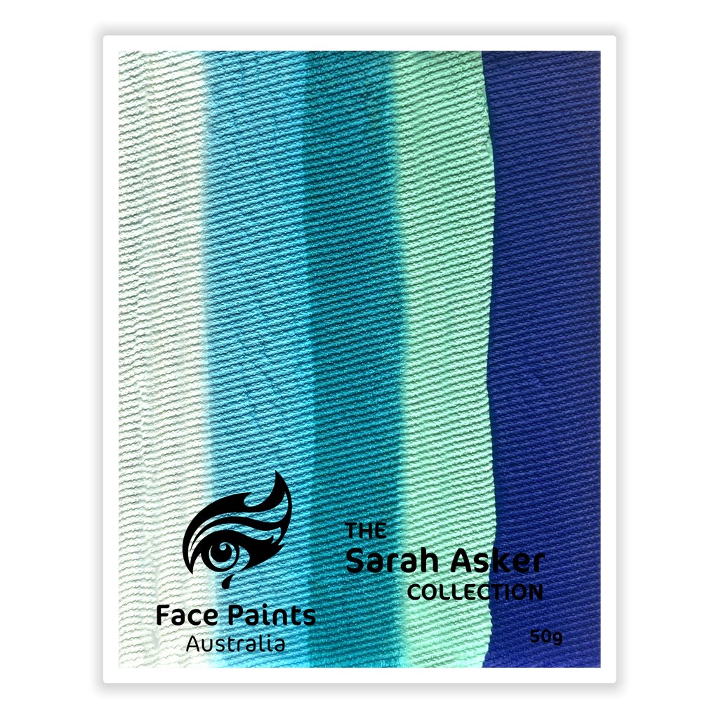 Face Paints Australia Combo Cakes 50g -Sarah Asker Kingfisher Portrait