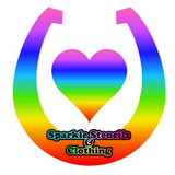 Horse Shoe Heart Glitter Tattoo