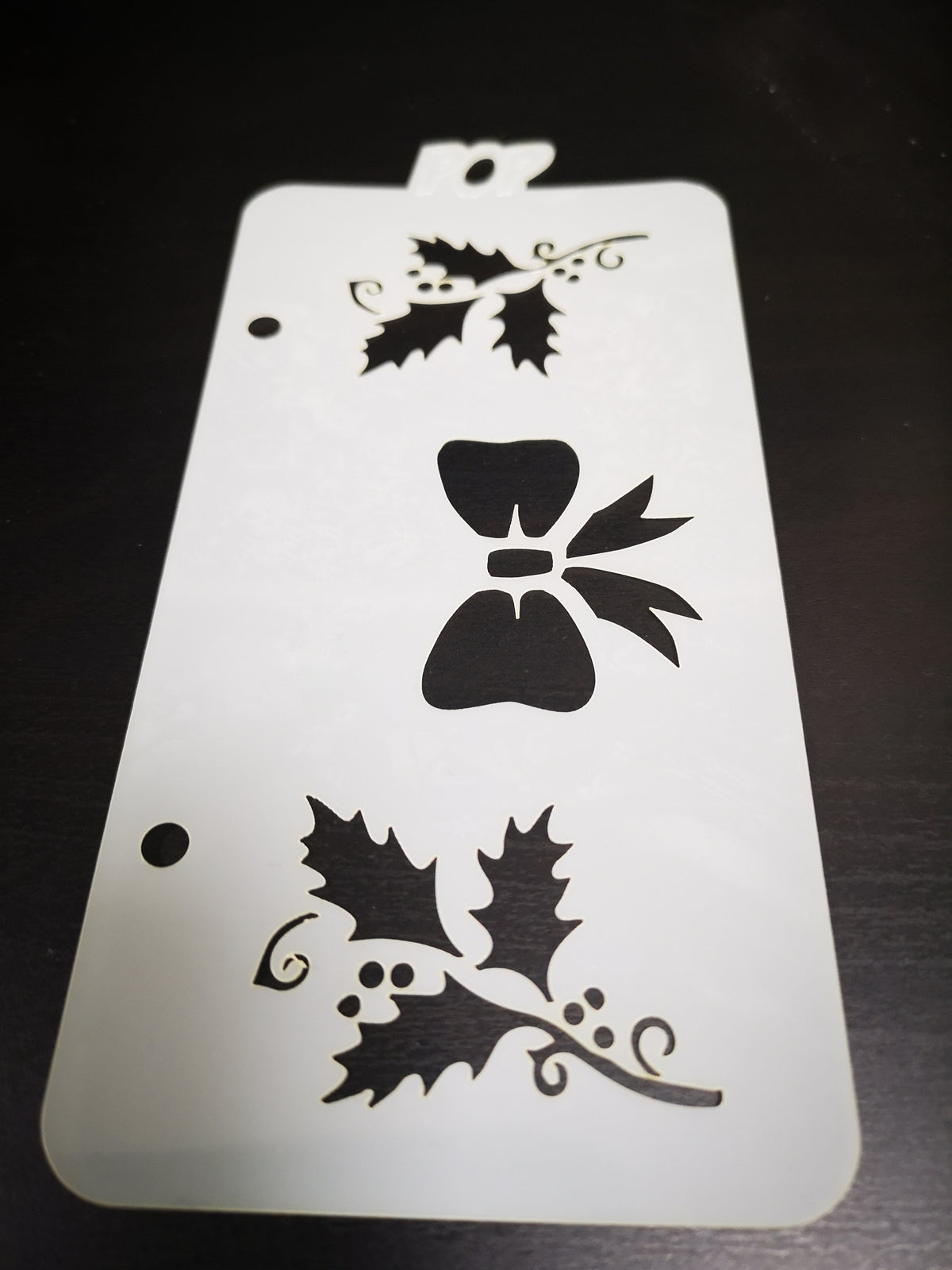 Bow & Holly Stencil