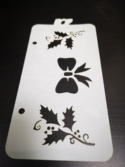 Bow & Holly Stencil