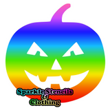 Pumpkin Face Glitter Tattoo