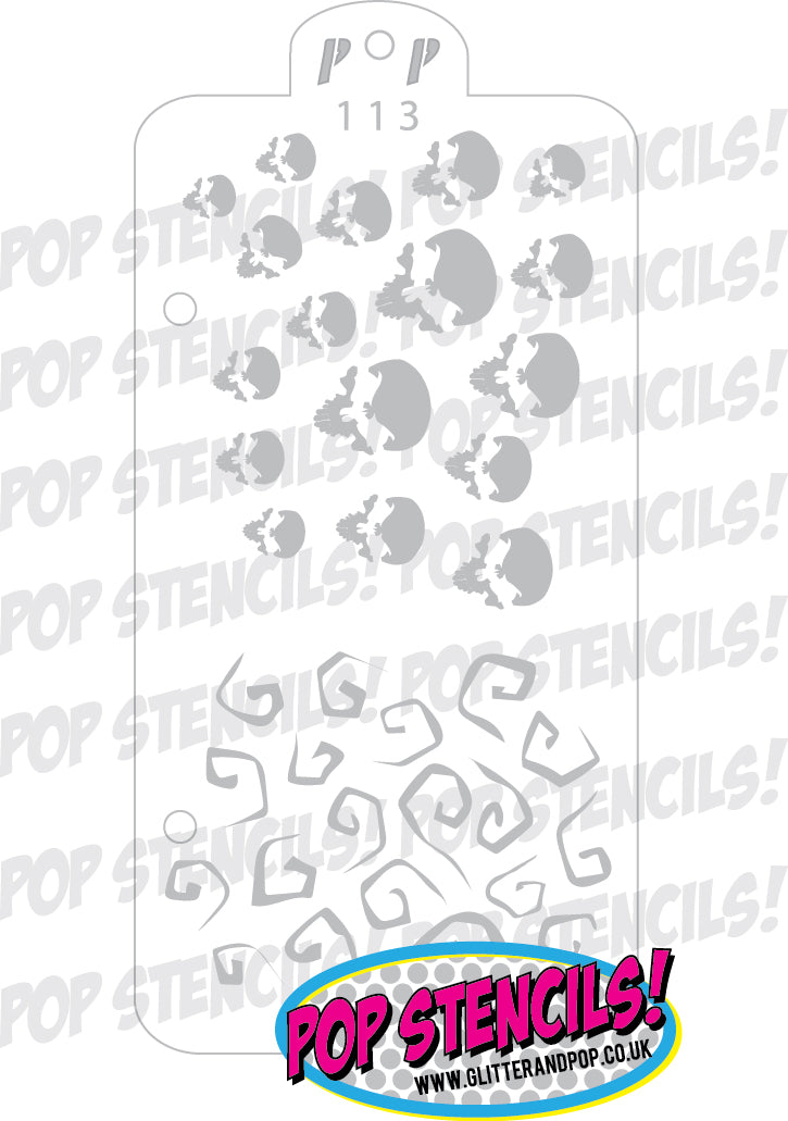Skulls and swirls