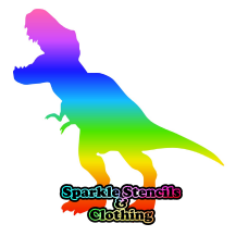 T Rex Glitter Tattoo