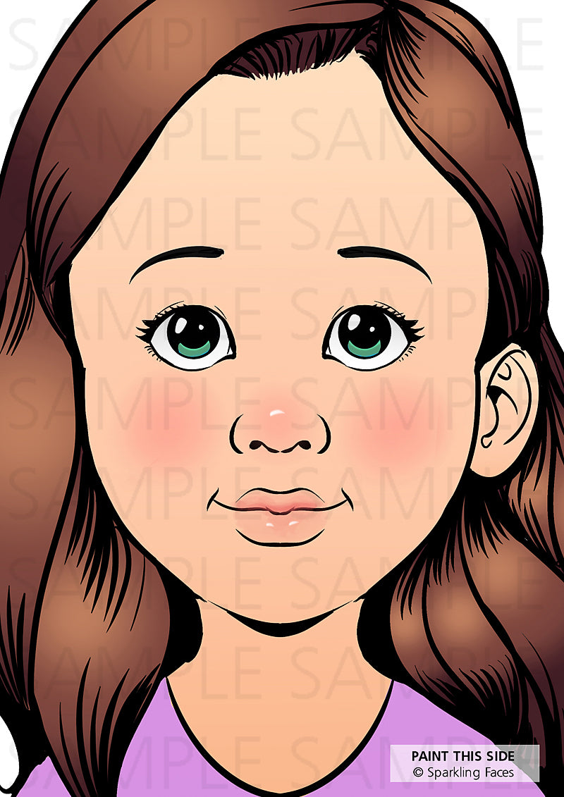Sparkling Faces Practice Board A4 - Angelina