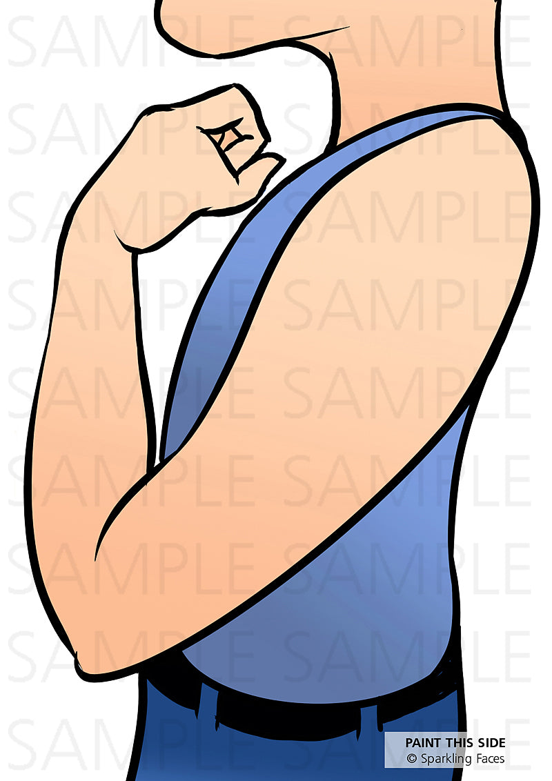 Sparkling Faces Practice Board A4 - Boy Arm