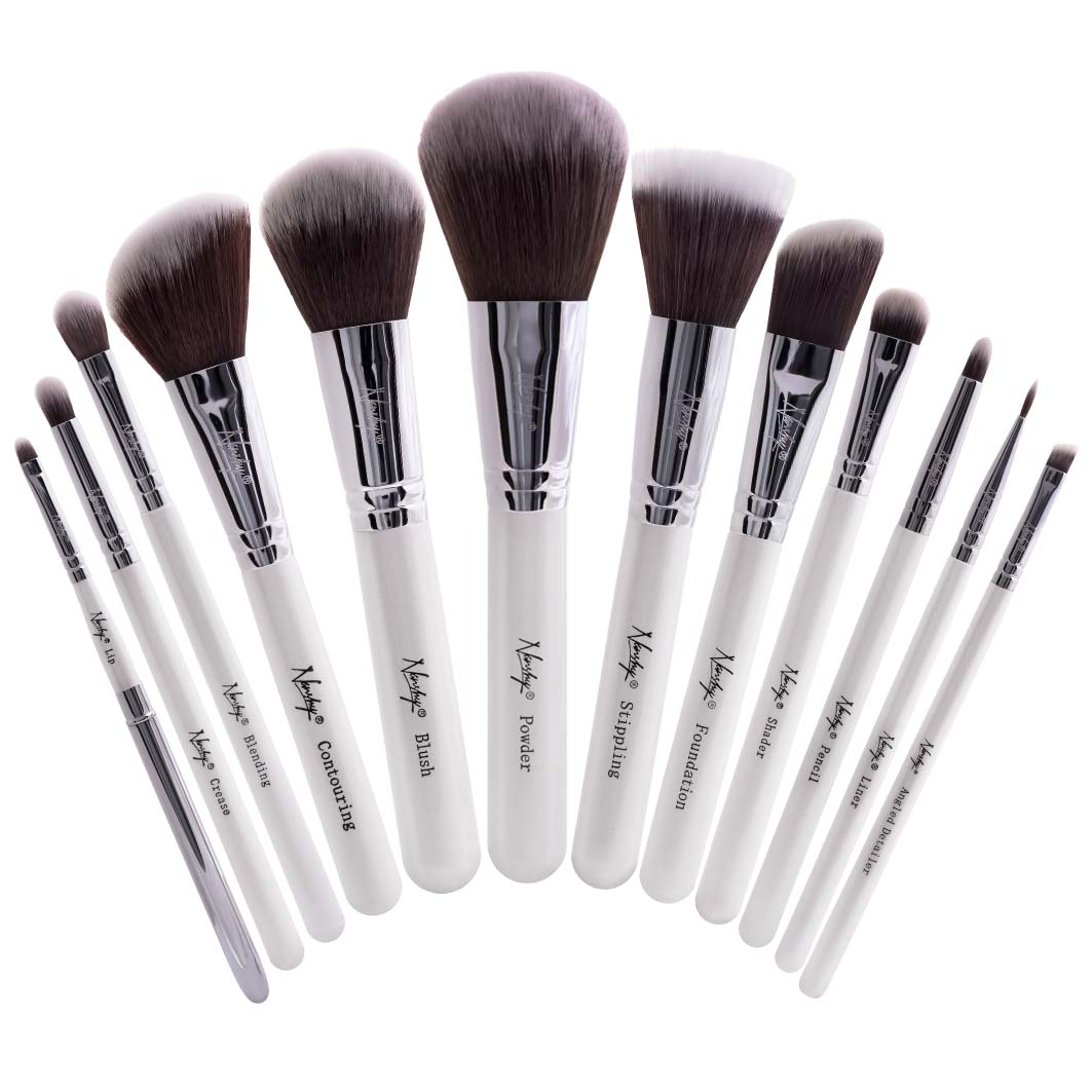 Nanshy Masterful Collection Pearlescent White Make-up Brush Set