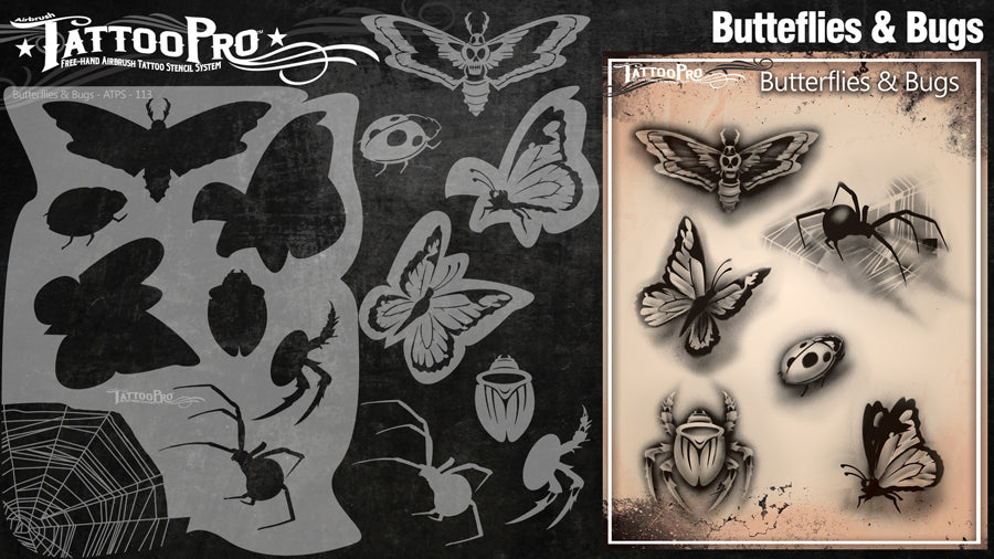 Airbrush Tattoo Pro Butterflies and Bugs